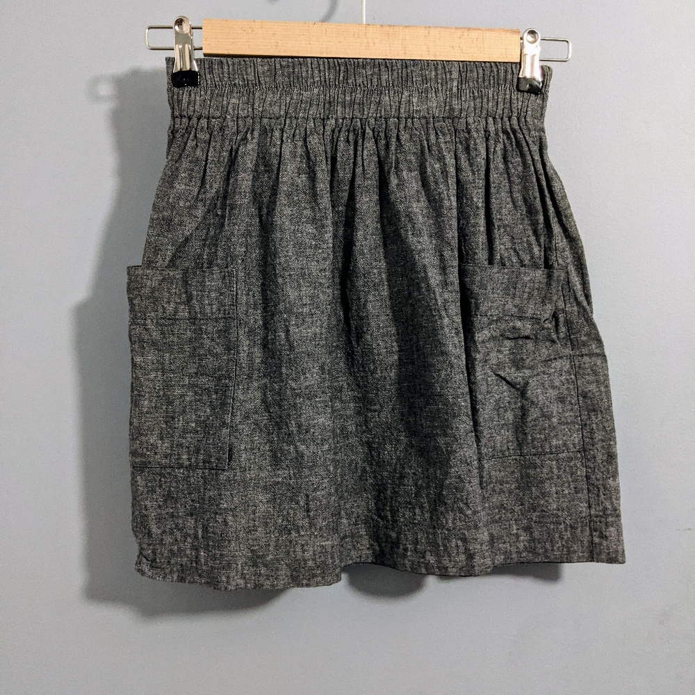 Designer linen skirt.